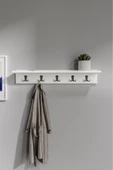 Afilli Portmanto Duvar Askılığı Elbise Askılığı Beyaz( 85 cm ) - 3