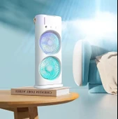 Spray Buharlı, RGB Aydınlatma, 3 Kademe Vantilatör, Portatif Klima Müthiş Etki... thumbnail 2
