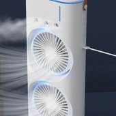 Spray Buharlı, RGB Aydınlatma, 3 Kademe Vantilatör, Portatif Klima Müthiş Etki... thumbnail 1