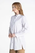 Kadın Şile Bezi Hakim Yaka Yazlık Tunik Beyaz Byz 2XL Beyaz thumbnail 5