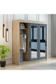 Afilli Izmir Çocuk Odası Takımı Tamamı Mdf Antrasit Ve Flora Aynalı - 7