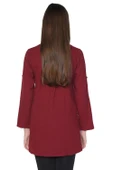 Kadın Şile Bezi Hakim Yaka Yazlık Tunik Bordo Brd 3XL Bordo thumbnail 2