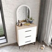 Afilli Ildır Çocuk Odası Takımı 3 Parça Tamamı Mdf Flora Beyaz Aynalı thumbnail 5