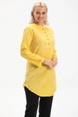 Akasya Şile Bezi Yazlık Tunik Sarı Sarı 3XL Sarı thumbnail 4