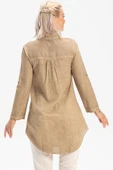 Akasya Şile Bezi Yazlık Tunik Toprak Tprk XL Kahve thumbnail 2