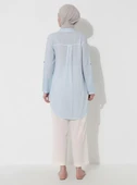 Akasya Şile Bezi Yazlık Tunik Buz Mavi Bmv XL Buz Mavi thumbnail 10