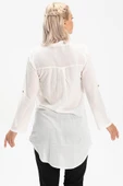 Akasya Şile Bezi Yazlık Tunik Beyaz Byz 2XL Beyaz thumbnail 2