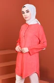 Akasya Şile Bezi Yazlık Tunik Mercan Mrcn 2XL Mercan - 7