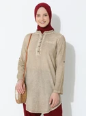 Akasya Şile Bezi Yazlık Tunik Toprak Tprk XL Kahve thumbnail 8