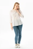 Zehra Şile Bezi Yazlık Bluz Beyaz Byz M Beyaz - 5