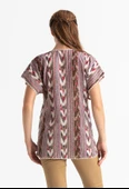 Kısa Kol Şile Bezi Kilim Yazlık Bluz Tek renk Tkrn L Tek renk - 2