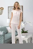 Pudra Penye Pijama Takımı - 1417 thumbnail 2