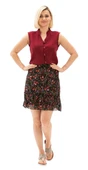 Kolsuz Şile Bezi Arzu Yazlık Bluz Bordo Brd M Bordo - 6