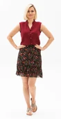 Kolsuz Şile Bezi Arzu Yazlık Bluz Bordo Brd M Bordo - 1