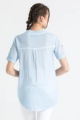 Kısa Kol Şile Bezi Akasya Yazlık Bluz Buz Mavi Bmv L Buz Mavi thumbnail 2