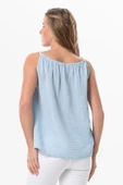 Askılı Alaçatı Yazlık Müslin Bluz Buz Mavi Bmv L/XL Buz Mavi thumbnail 2