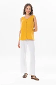 Kolsuz Melis Yazlık Müslin Bluz Hardal Hrd 3XL Hardal thumbnail 5