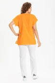 Kısa Kol Şile Bezi Naz Yazlık Bluz Turuncu Trnc M Turuncu thumbnail 2