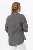 Uzun Kol Asu Yazlık Müslin Bluz Gri Gri S/M Gri thumbnail 2