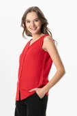 Kolsuz Melis Yazlık Müslin Bluz Kırmızı Krmz S Kırmızı thumbnail 3