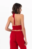 Göcek Bağlama Detaylı Yazlık Müslin Büstiyer Kırmızı Krmz M Kırmızı thumbnail 2
