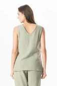 Kolsuz Melis Yazlık Müslin Bluz Zeytin Yeşili Zytnysl XL Zeytin Yeşili thumbnail 2