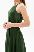 Askılı Şile Bezi Sima Uzun Yazlık Elbise Yeşil Ysl M Yeşil thumbnail 5