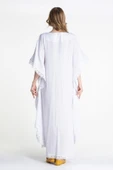 Kısa Kol Şile Bezi Gülseren Uzun Yazlık Otantik Elbise Beyaz Byz L/XL Beyaz thumbnail 2
