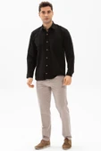 Uzun Kol Şile Bezi Tek Cepli Erkek Yazlık Gömlek Siyah 3003 2XL Siyah - 1