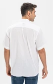 Büyük Beden Kısa Kol Şile Bezi Tek Cepli Erkek Yazlık Gömlek Beyaz 3001 4XL Beyaz thumbnail 2