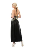 Siyah Dantelli Saten Gecelik - 086 - 2