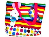 TAYFUN Desenli Büyük Bayan Plaj Çantası - 1