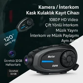 Q29 Kameralı Motosiklet İnterkom Kulaklığı Geniş Açılı Görüş HD Kayıt ve 32GB Hediye Kart - 2