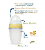 BEBEDOR SİLİKON BİBERON ÇİFT ANTİ-KOLİK SİSTEM 6+AY 180ML thumbnail 2