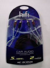 Hifi RCA Profesyonel Araç Oto Amfi Ses Sistemi Kablosu - 5 Metre - 1