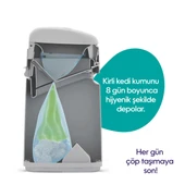 Yeni Nesil Ultra Koku Önleyici Kedi Kumu Çöp Kovası, Hediye Yedek Poşet - 5