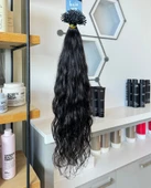 HairPim Wavy (0.8 Gr) Doğal Kestane 50 Adet 70 Cm Yeni Nesil Kaynak Saç - 1