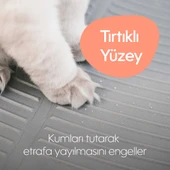 Kolay temizlenen, Taneleri Tutan Kedi Kumu Paspası, Kabartmalı ve Kaymaz Mat - 4