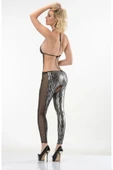 Zebra Desenli Lame Vücut Çorabı-490 - 4