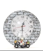 Duvara Asmalı Aşcı Tasarımlı Polyester Saat Alk1542 - 1