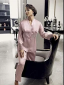 9200 Kadın Uzun Saten Gecelik Sabahlık 6'lı Takım - 10