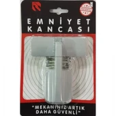 Pimapen alüminyum kapılar için hırsızlara karşı levyeyle açılmayı önleyici lüks emniyet kancası kilidi - GRİ - 1