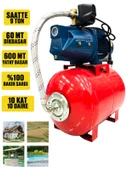 Germany Style ibeltech 50 Litre 2 Hp Bakır Sargı Jet Pompalı Elektrikli Hidrofor 10 Kat 10 Dairey - 2
