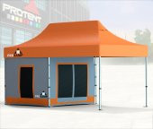 Kamp Avcı Çadırı Verandalı 3x6 Outdoor Katlanır Tente Çardak Gölgelik Off Road Gazebo Çadır 3x6m - 2