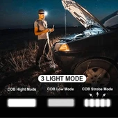 Ps-t89 Mini Pilli Cob Led 3 Mod Su Geçirmez Kafa Feneri Lambası - 2