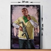 GTA V Franklin Clinton Resim Baskılı Tablo 141 - 1