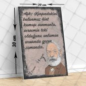 Viktor Hugo Aşk Karşındakini Bulunmaz Hint Kumaşı Sanmanla Baskılı Vintage Tablo - 1