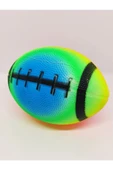 admay Amerikan Stres Topu Amerikan Futbol Topu ( Gökkuşağı Renk ) 18 cm - 1