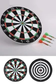 admay Dart Seti Küçük Boy 30 Cm 12'' (12 Inç) + 4 Adet Dart Oku - Çift Taraflı Hedef Tahtası Seti - 1