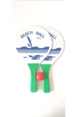 deniz sport Beach Ball Tahta Raket Iki Adet Raket Bir Adet Top - 1